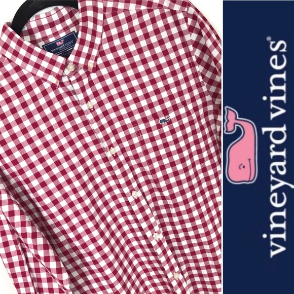 Vineyard Vines Other - Vineyard Vines Raspberry Red Tucker Shirt Med